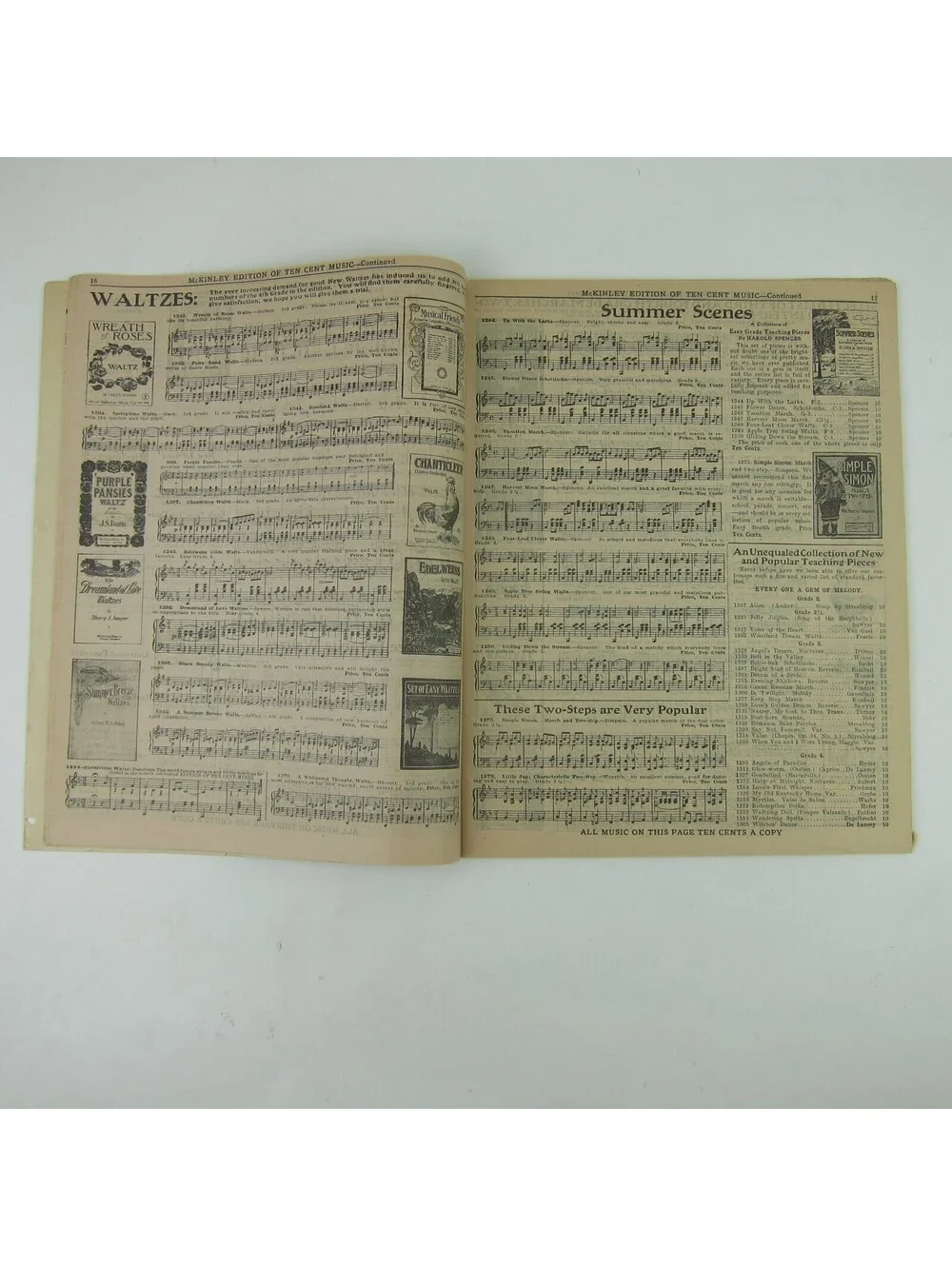 McKinley Music Co Catalog of Sheet Music Chicago New York Antique 1911 RARE